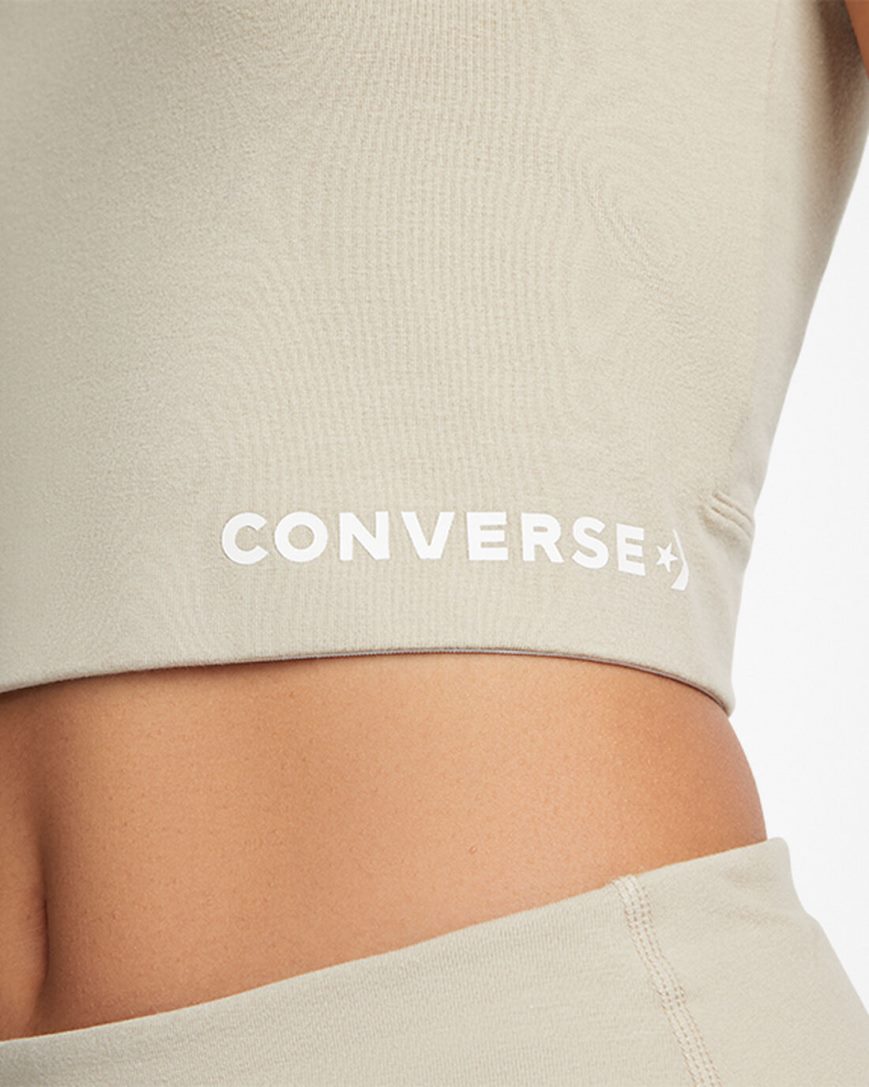 Women's Converse Wordmark Sports Bra Grey | AU 8940EK